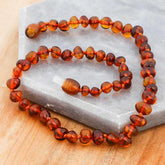 Baby Drop Amber Teeth Necklace